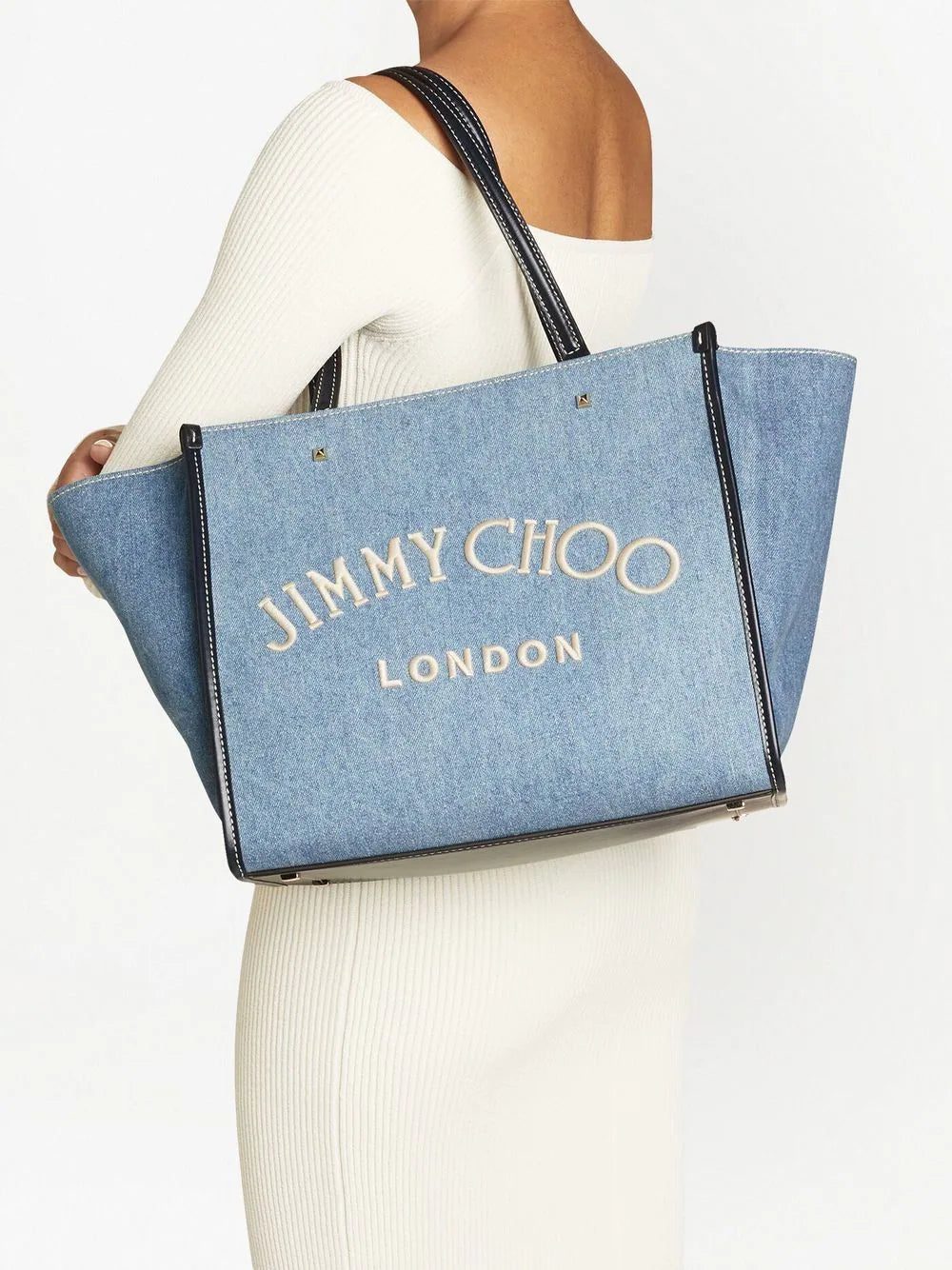 Jimmy Choo Varenne denim tote bag - Image 2