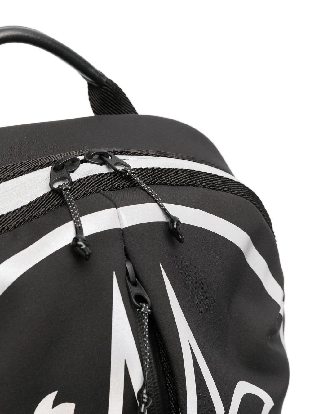 Moncler logo-print leather backpack - Image 4