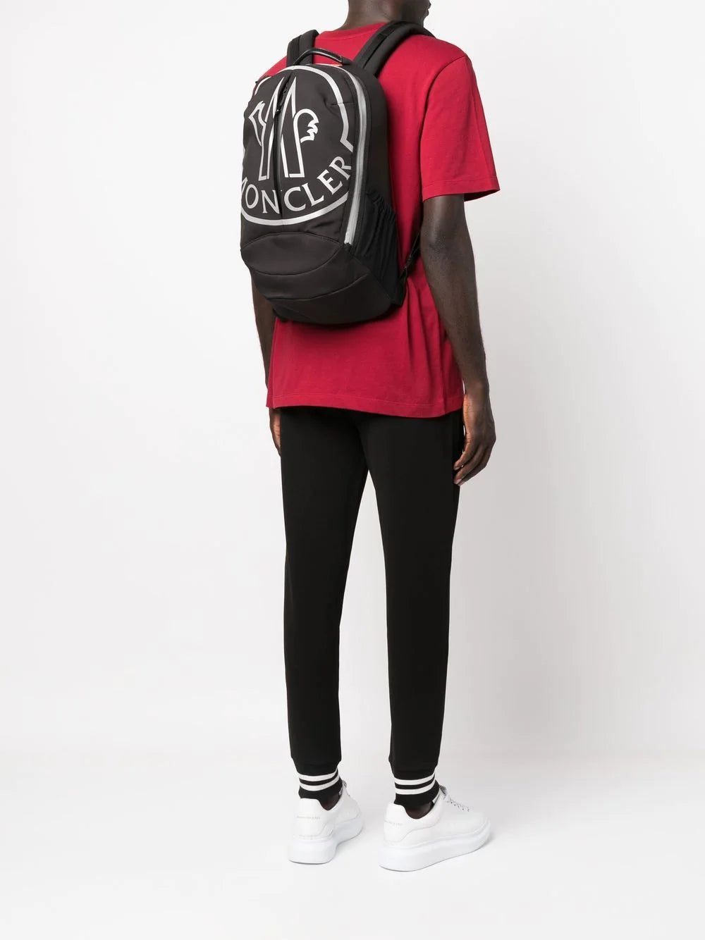 Moncler logo-print leather backpack - Image 2