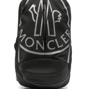 Moncler logo-print leather backpack