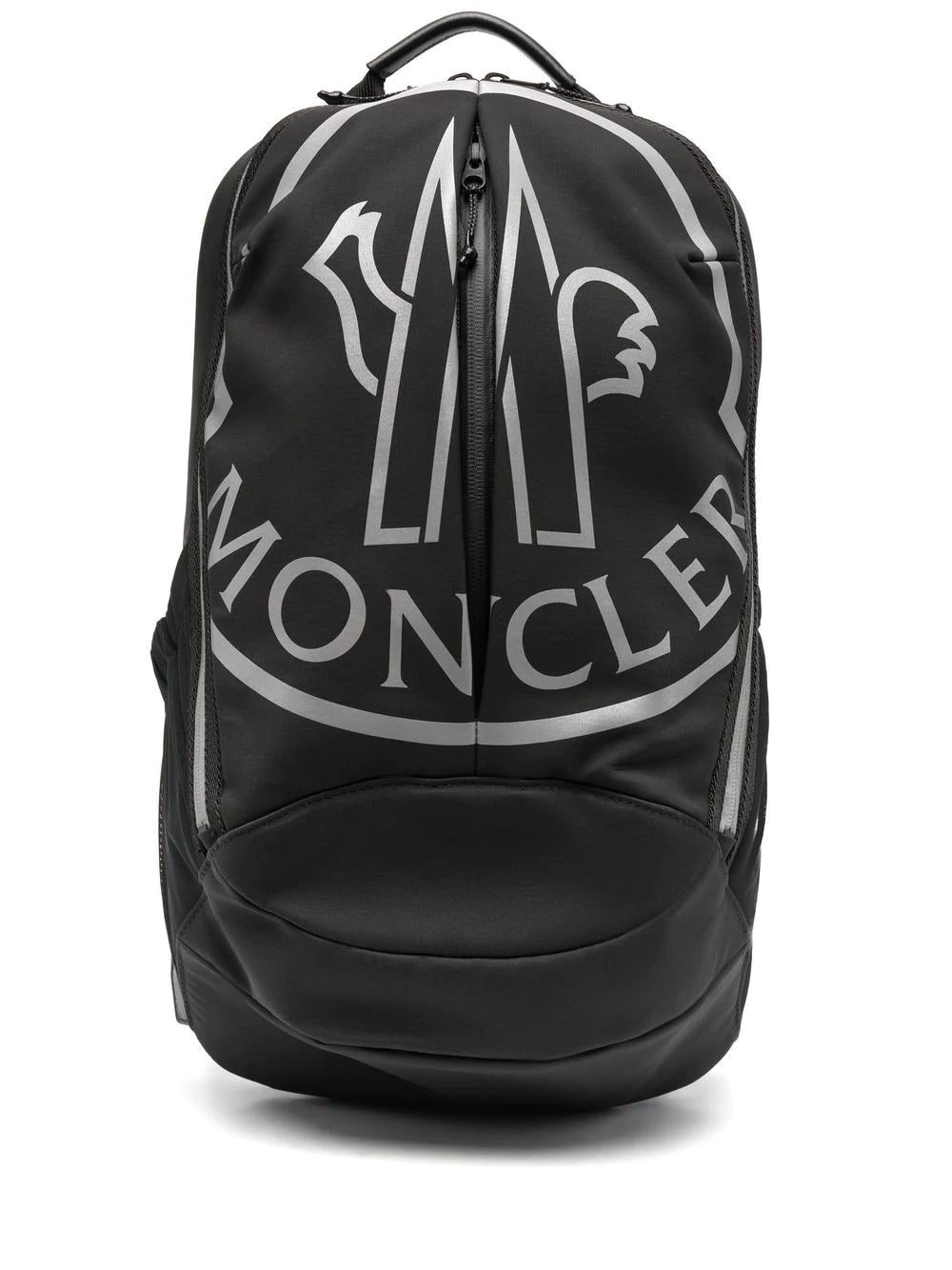 Moncler logo-print leather backpack