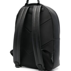 Emporio Armani logo-print leather backpack