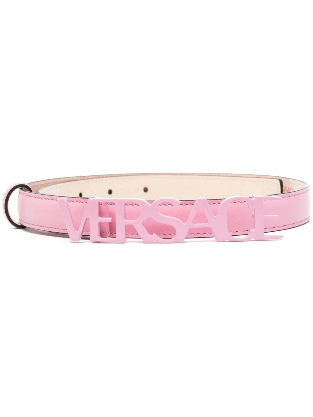 Versace leather logo lettering belt