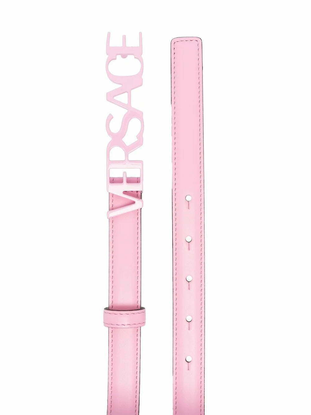 Versace leather logo lettering belt - Image 2