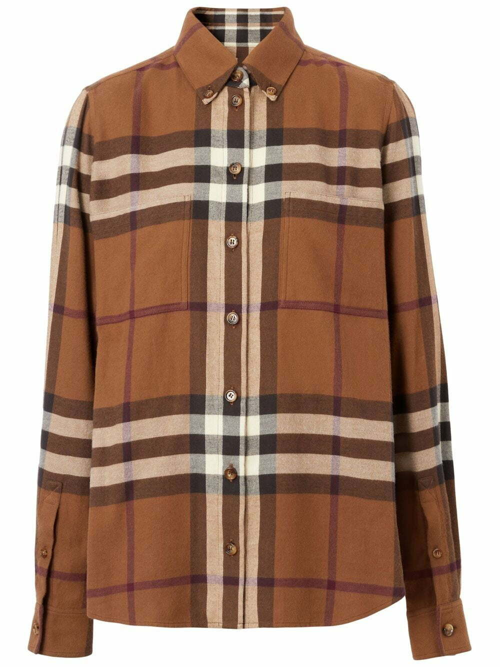 Burberry Exaggerated Check-print flannel shirt