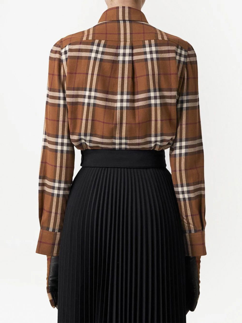 Burberry Exaggerated Check-print flannel shirt - Image 4