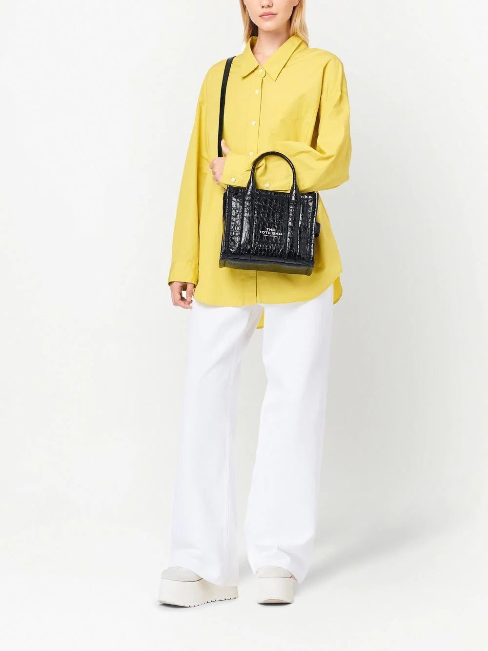 Marc Jacobs The Croc Embossed mini leather tote bag - Image 2