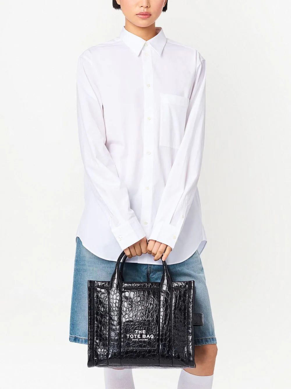 Marc Jacobs The Medium croc-embossed leather tote bag - Image 2