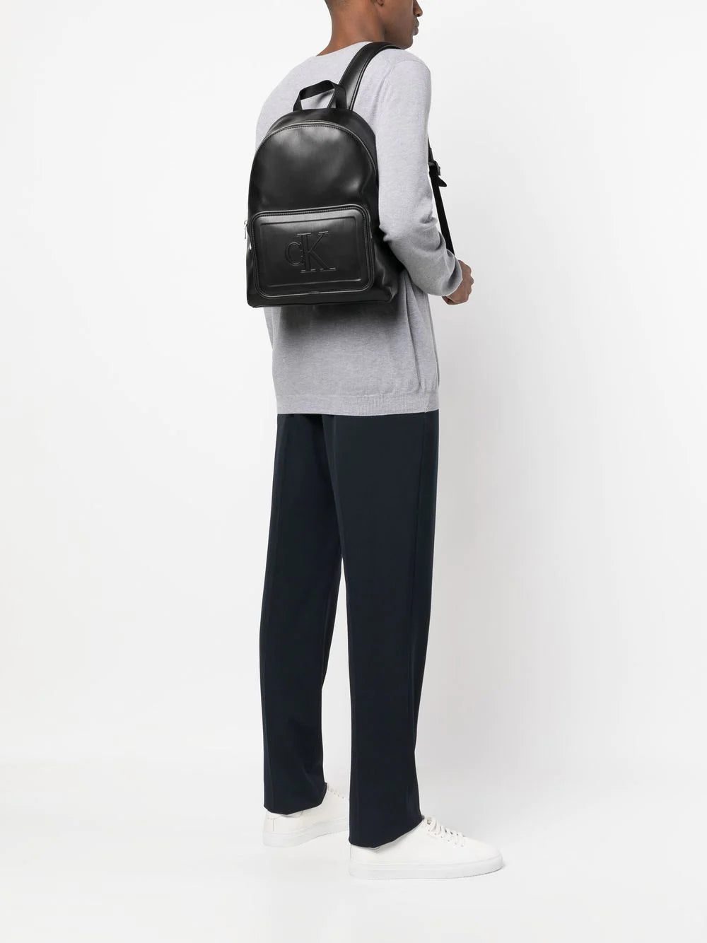 Calvin Klein logo-embossed leather backpack - Image 2