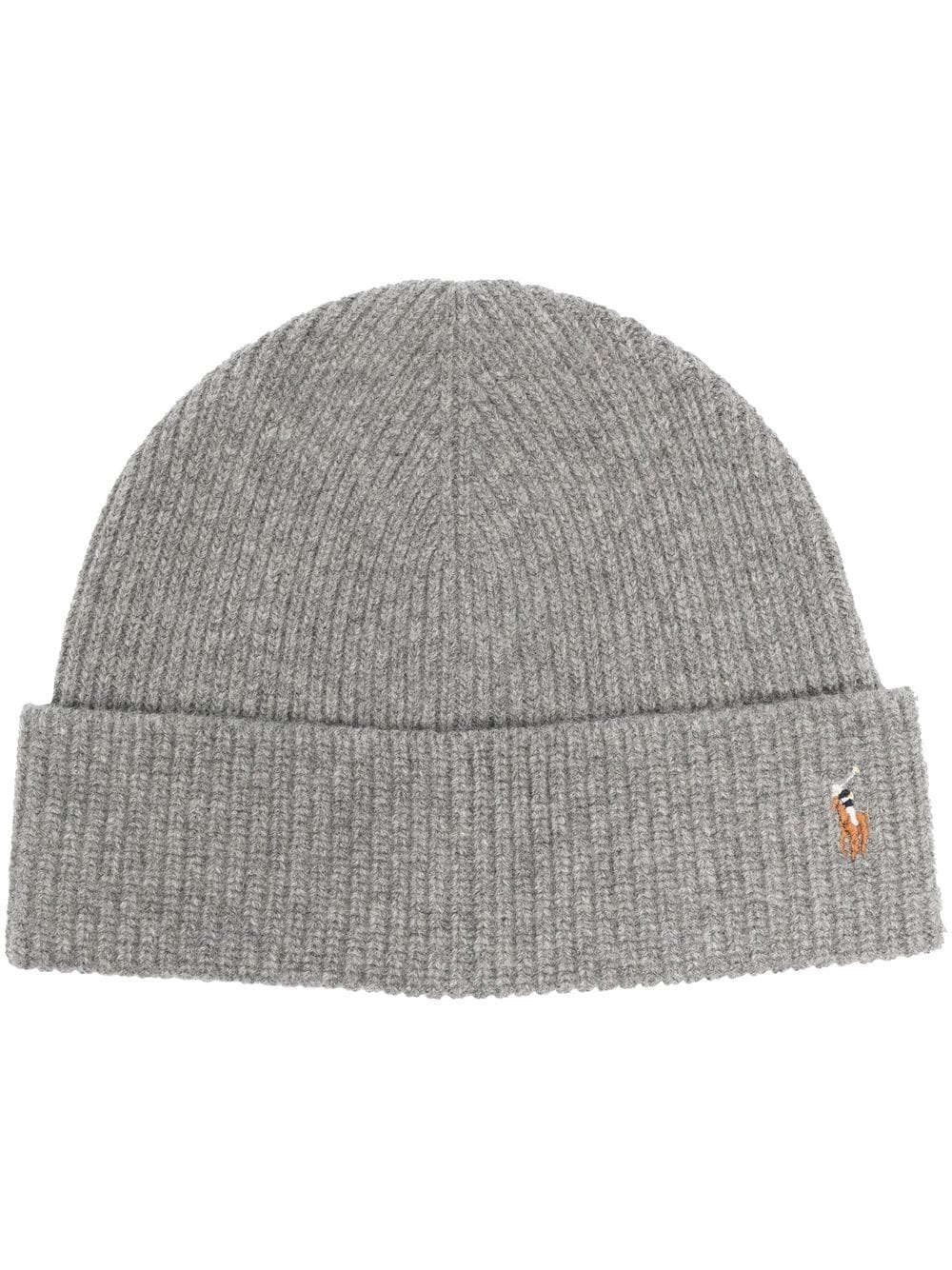 Polo Ralph Lauren ribbed knit embroidered-logo hat