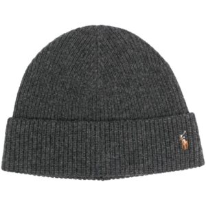 Polo Ralph Lauren ribbed knit embroidered-logo hat