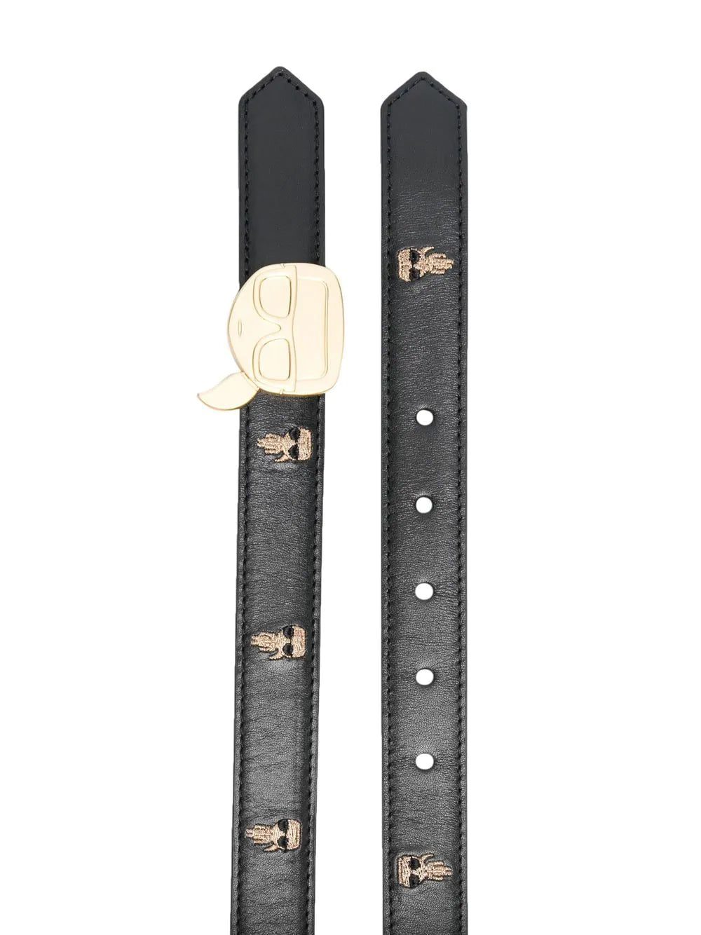 Karl Lagerfeld logo-print leather belt - Image 2