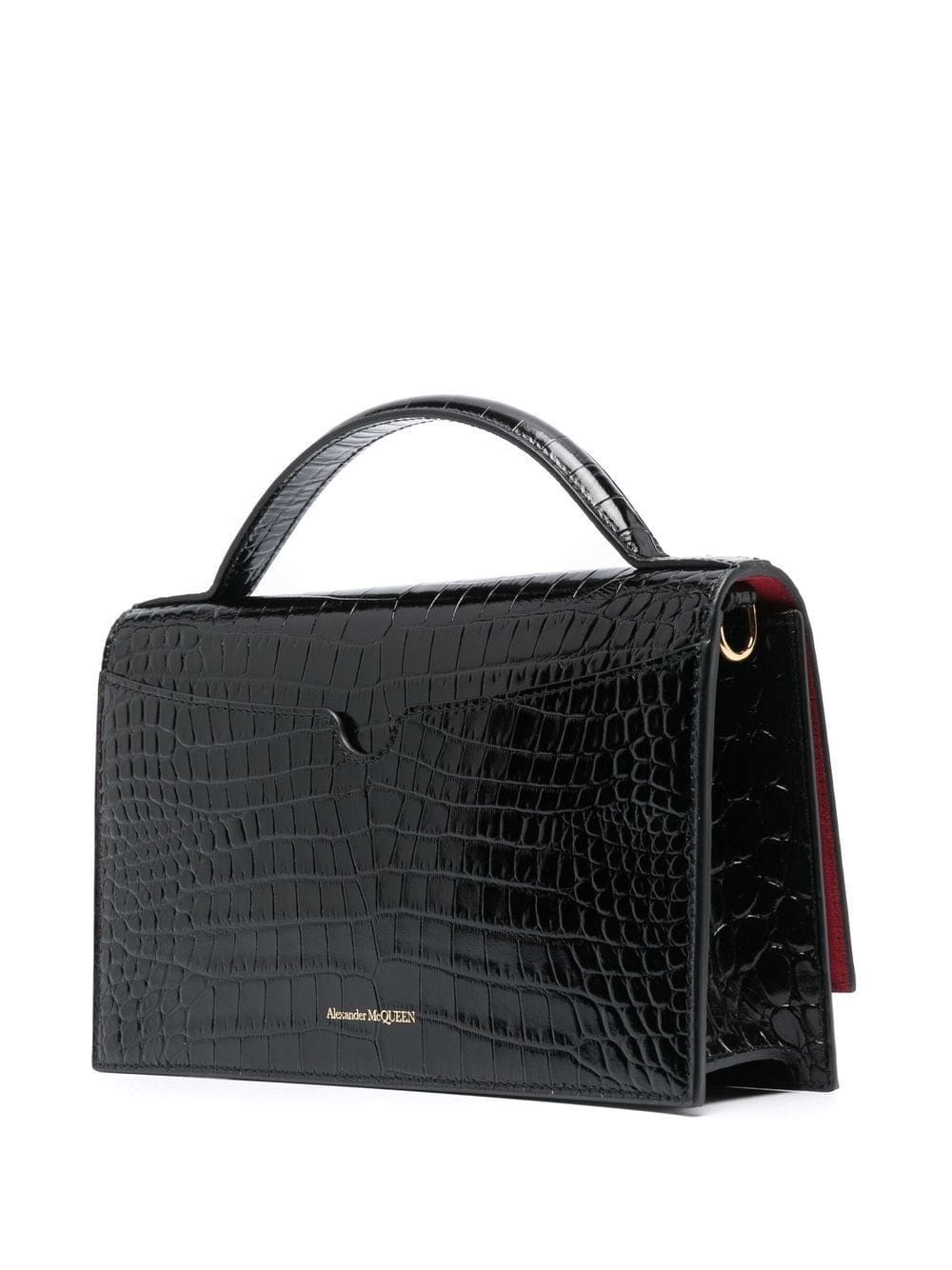 Alexander McQueen Skull crocodile-embossed shoulder bag - Image 4
