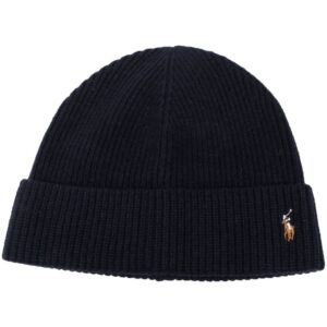 Polo Ralph Lauren embroidered-logo ribbed-knit hat
