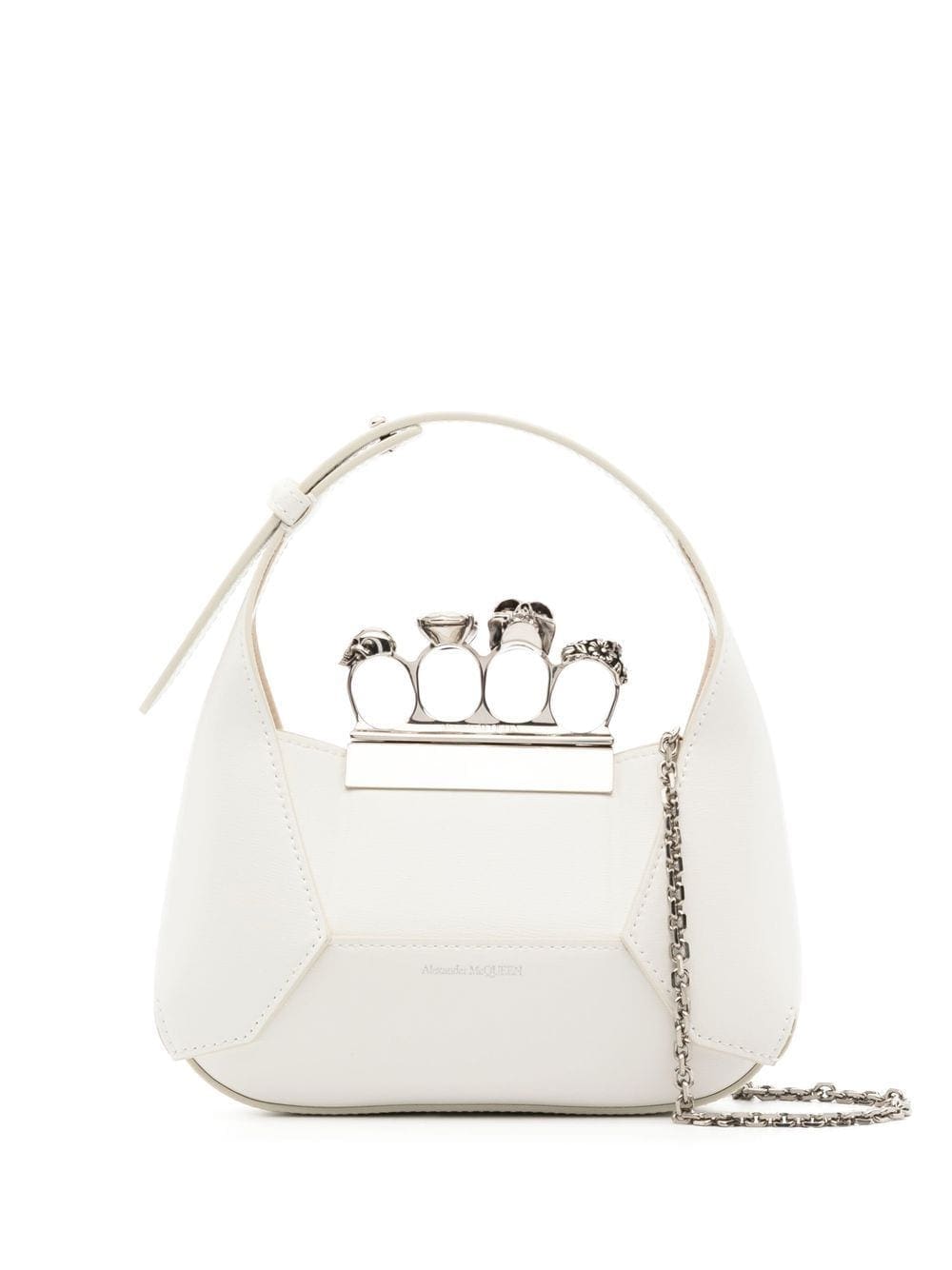 Alexander McQueen Jewelled Hobo leather mini bag