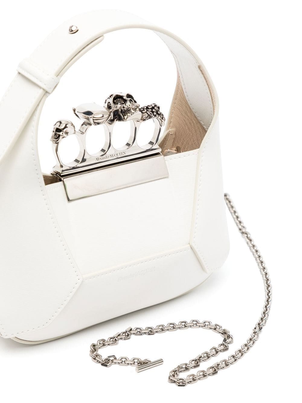 Alexander McQueen Jewelled Hobo leather mini bag - Image 4
