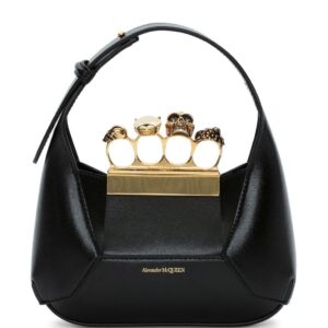 Alexander McQueen Jewelled Hobo leather mini bag