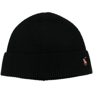 Polo Ralph Lauren embroidered-logo ribbed-knit hat