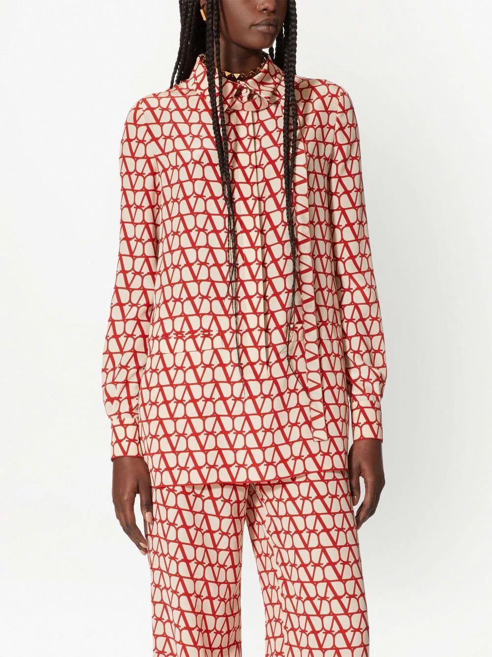 Valentino Garavani Toile Iconographe crepe de chine shirt - Image 3