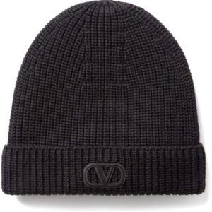 Valentino Garavani VLogo Signature ribbed wool beanie