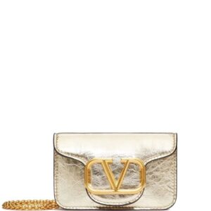 Valentino Garavani  micro Locò metallic shoulder bag