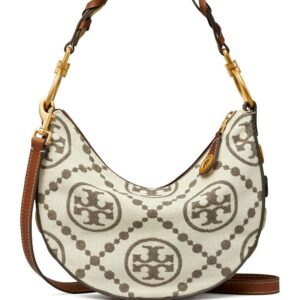 Tory Burch T Monogram-jacquard crescent bag