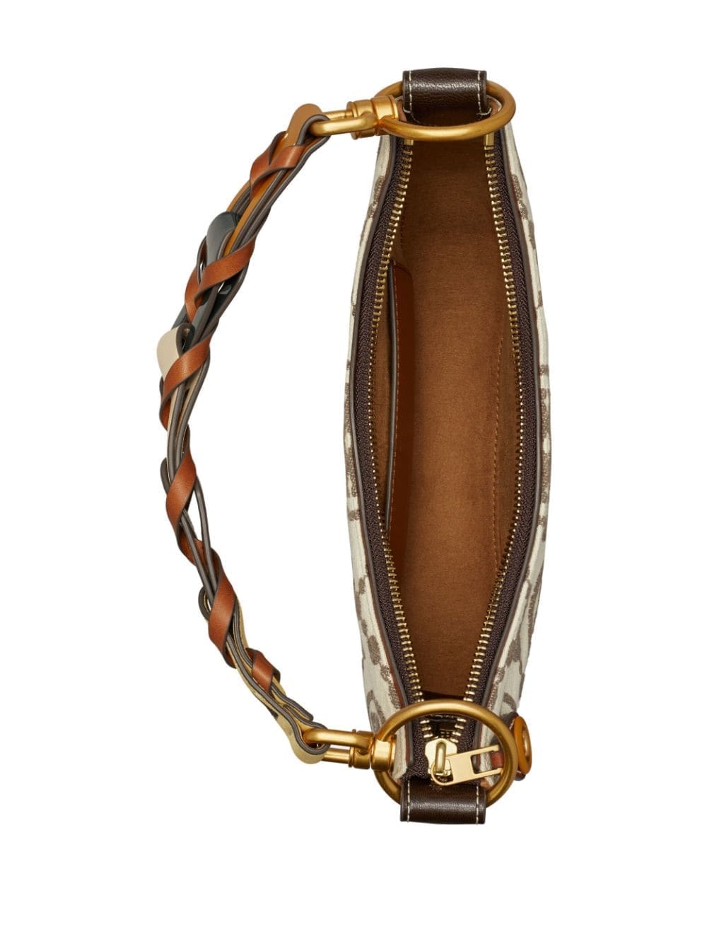 Tory Burch T Monogram-jacquard crescent bag - Image 5