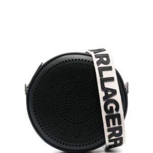 Karl Lagerfeld K/Circle perforated-logo crossbody bag