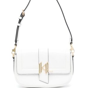 Karl Lagerfeld  logo-plaque leather shoulder bag
