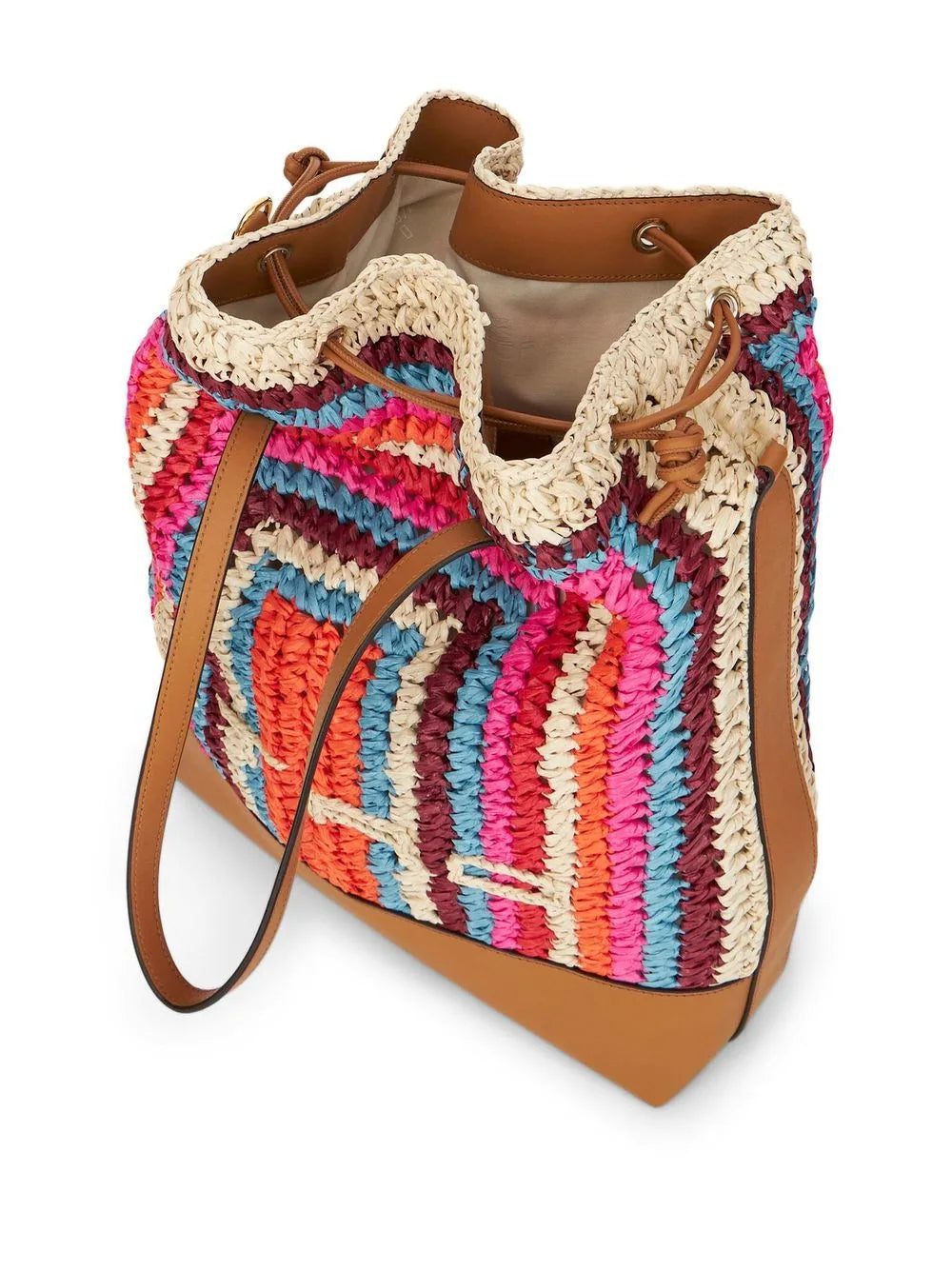 ETRO woven stripe tote bag - Image 5
