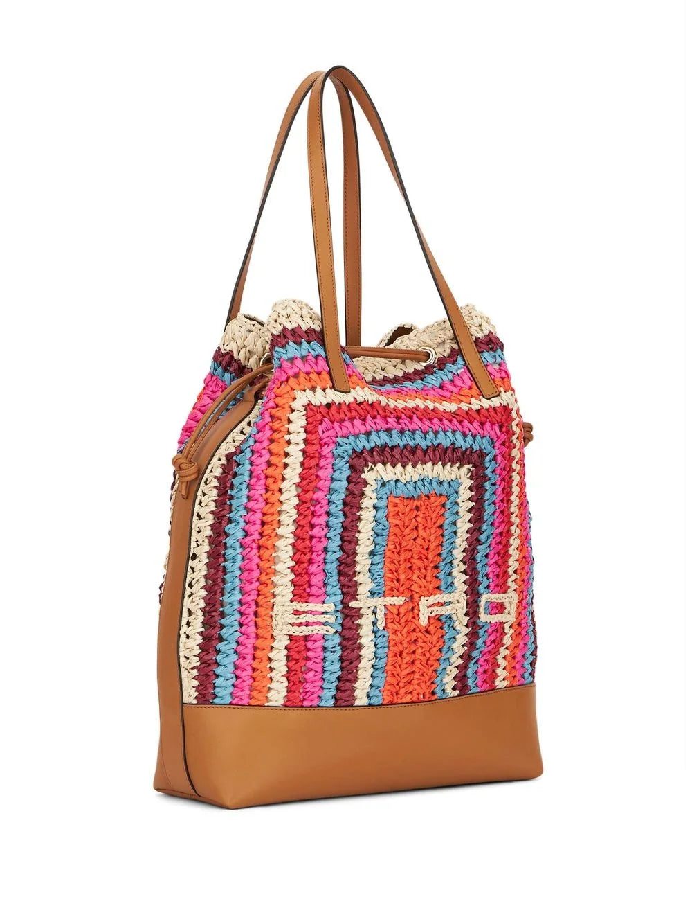 ETRO woven stripe tote bag - Image 4