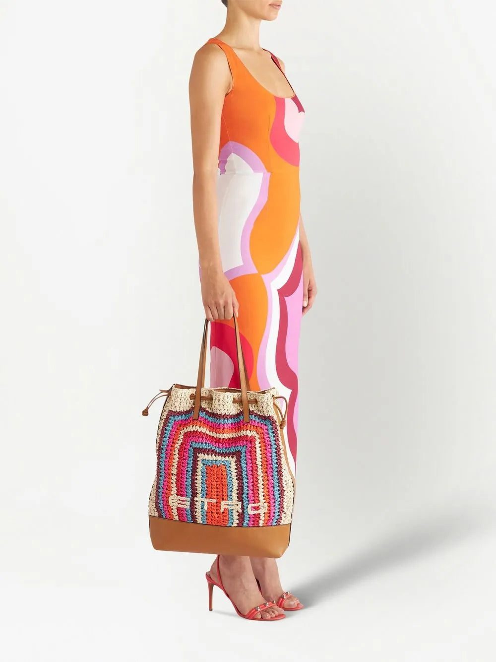 ETRO woven stripe tote bag - Image 2