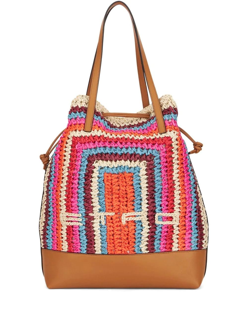 ETRO woven stripe tote bag