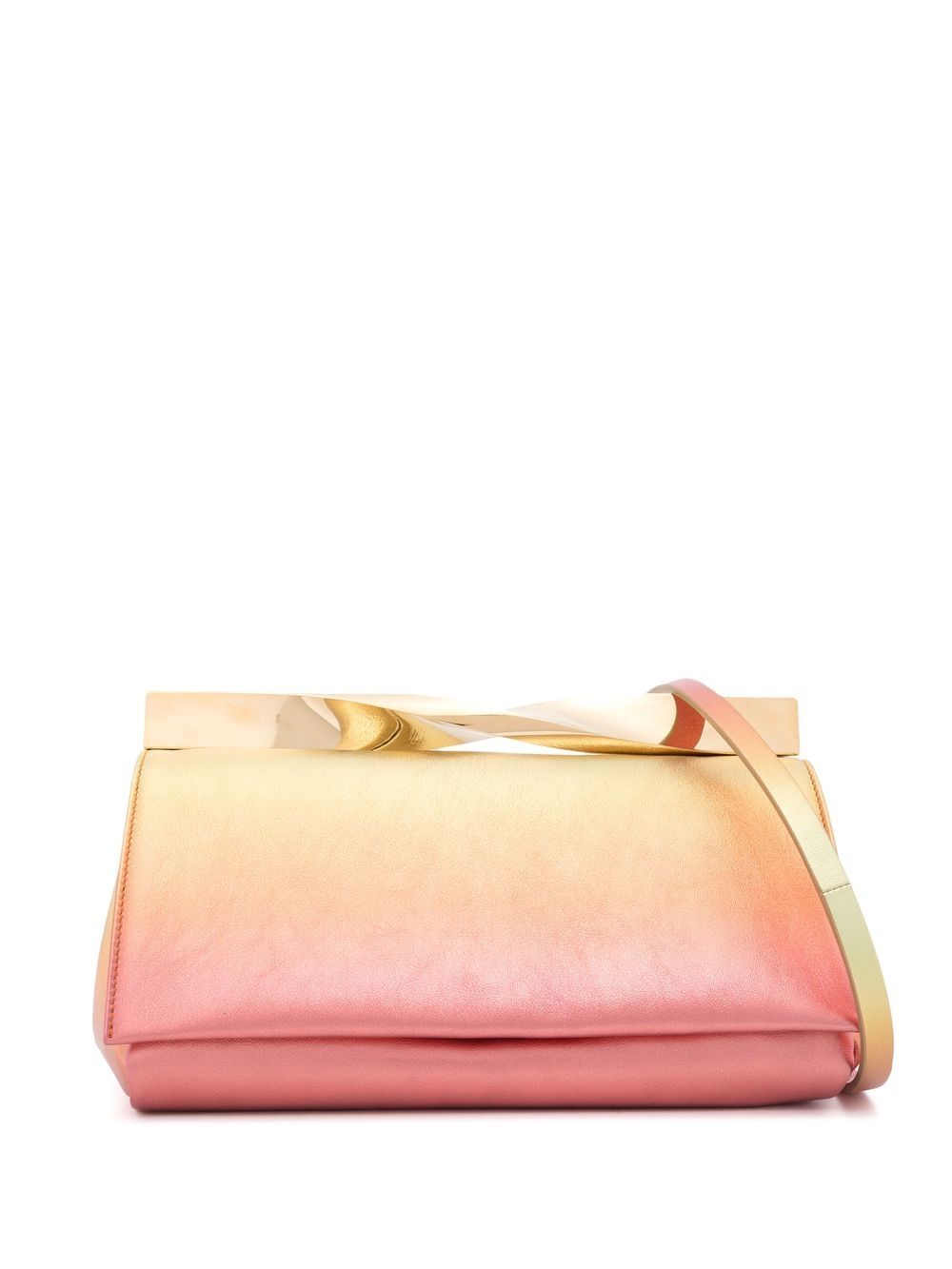 Aquazzura Twist ombré leather clutch bag