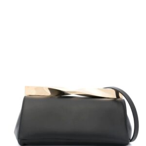 Aquazzura  twist leather clutch bag
