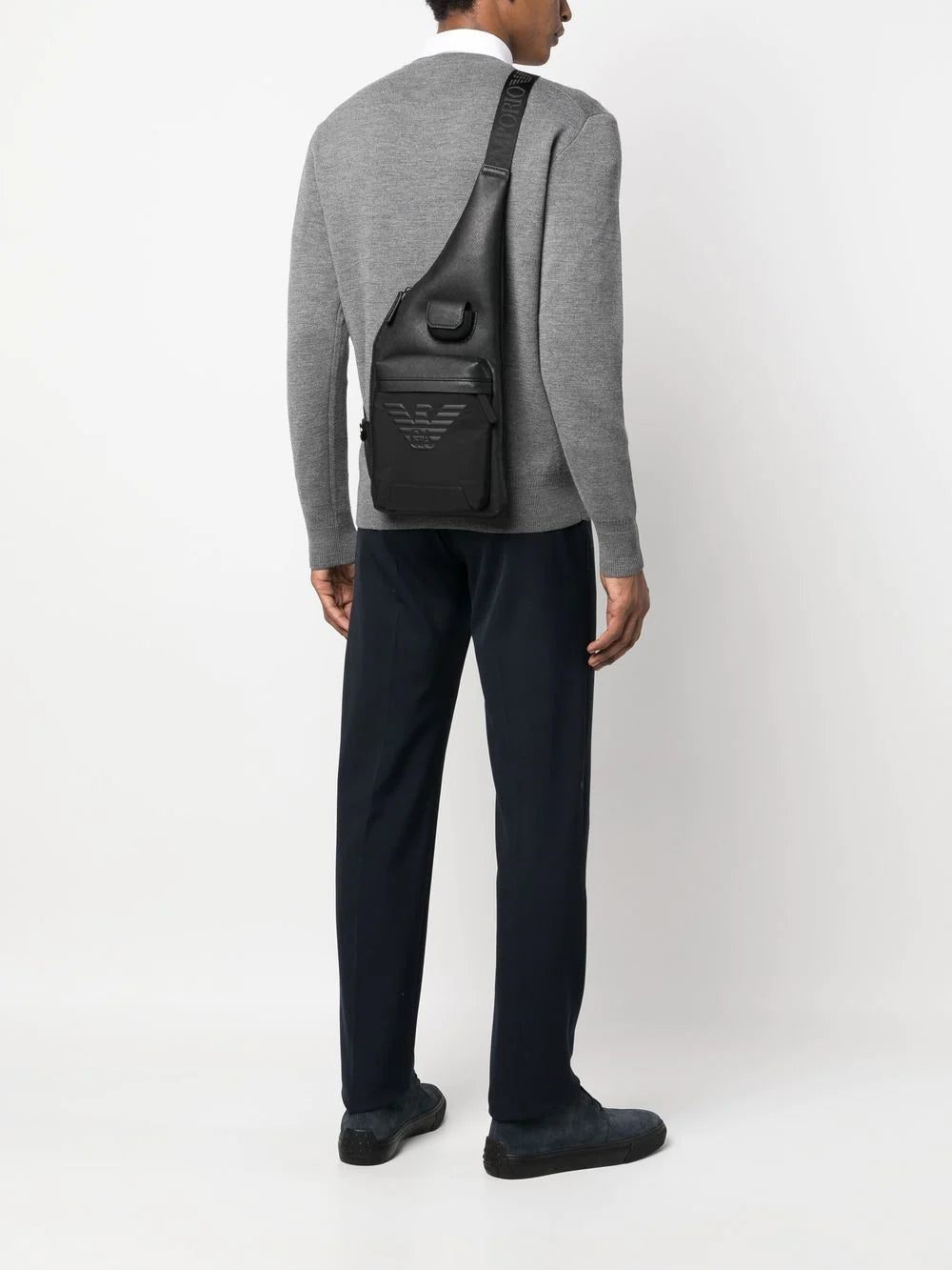 Emporio Armani embossed-logo backpack - Image 2