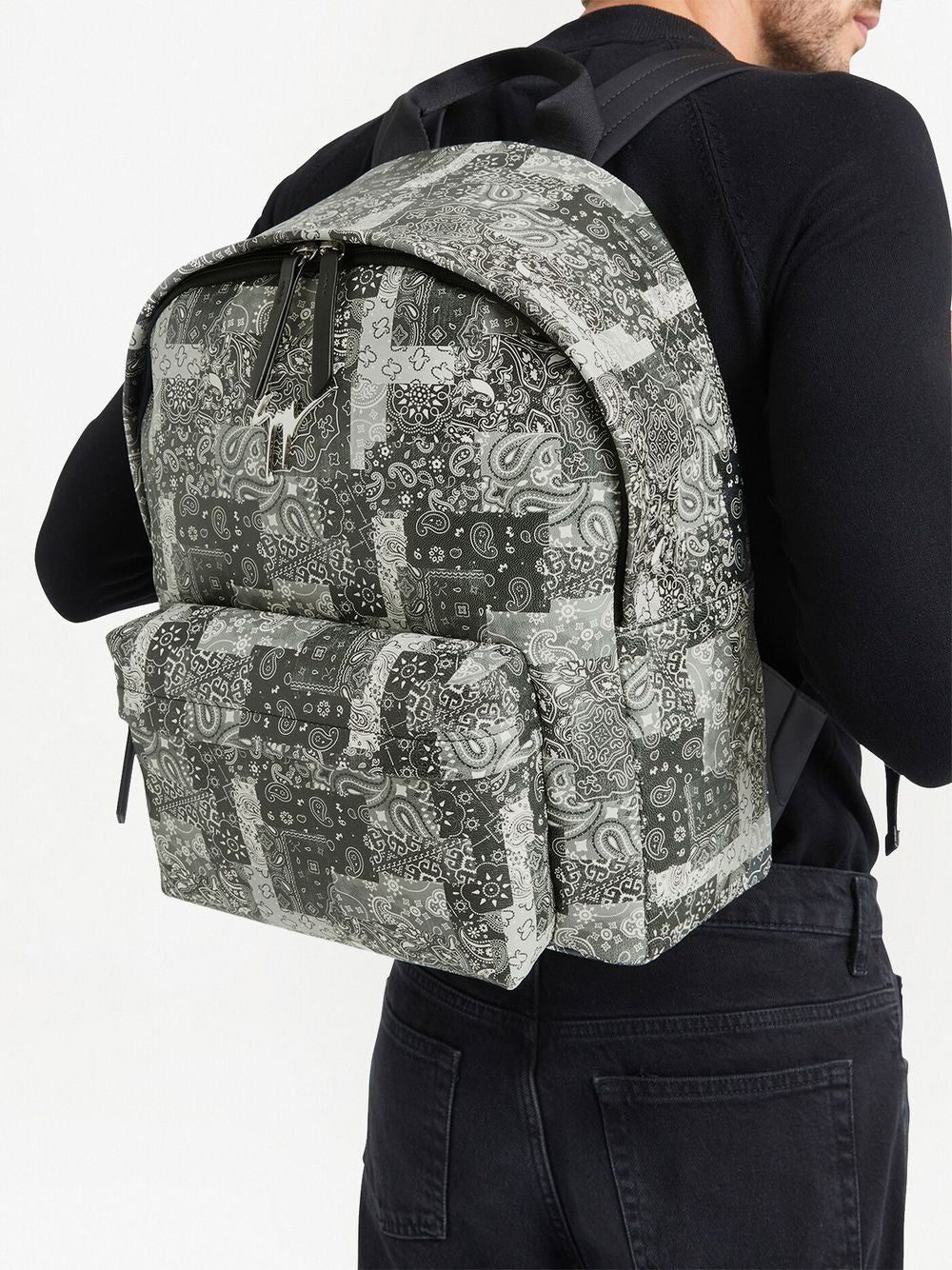 Giuseppe Zanotti paisley-print leather backpack - Image 2