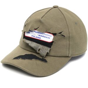 Diesel distressed-finish logo-patch cap