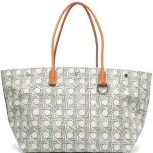 Tory Burch basketweave-print tote bag