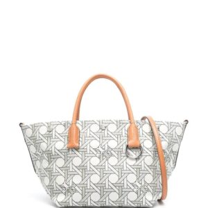 Tory Burch  Basketweave-print canvas tote bag