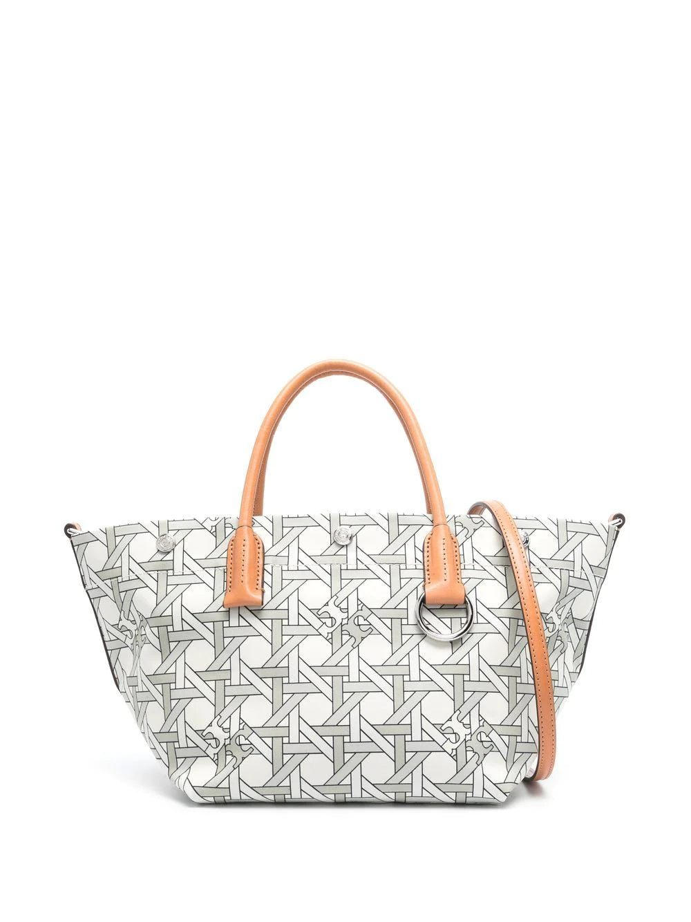 Tory Burch Basketweave-print canvas tote bag