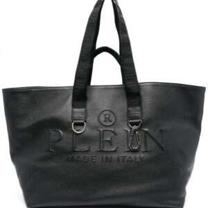 Philipp Plein embossed-logo leather tote bag