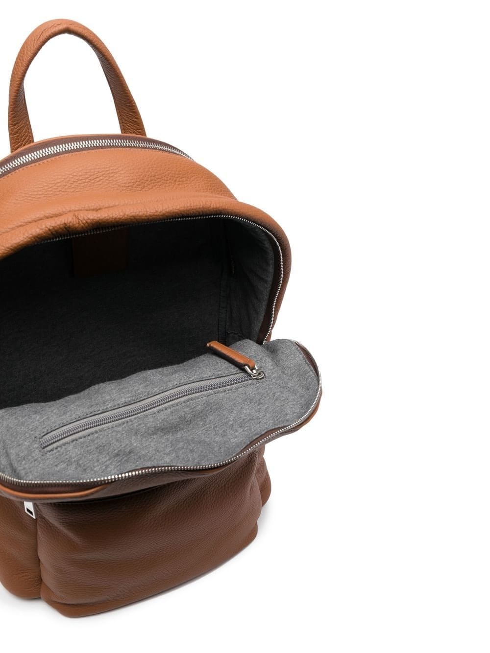 Zegna logo-plaque leather backpack - Image 5