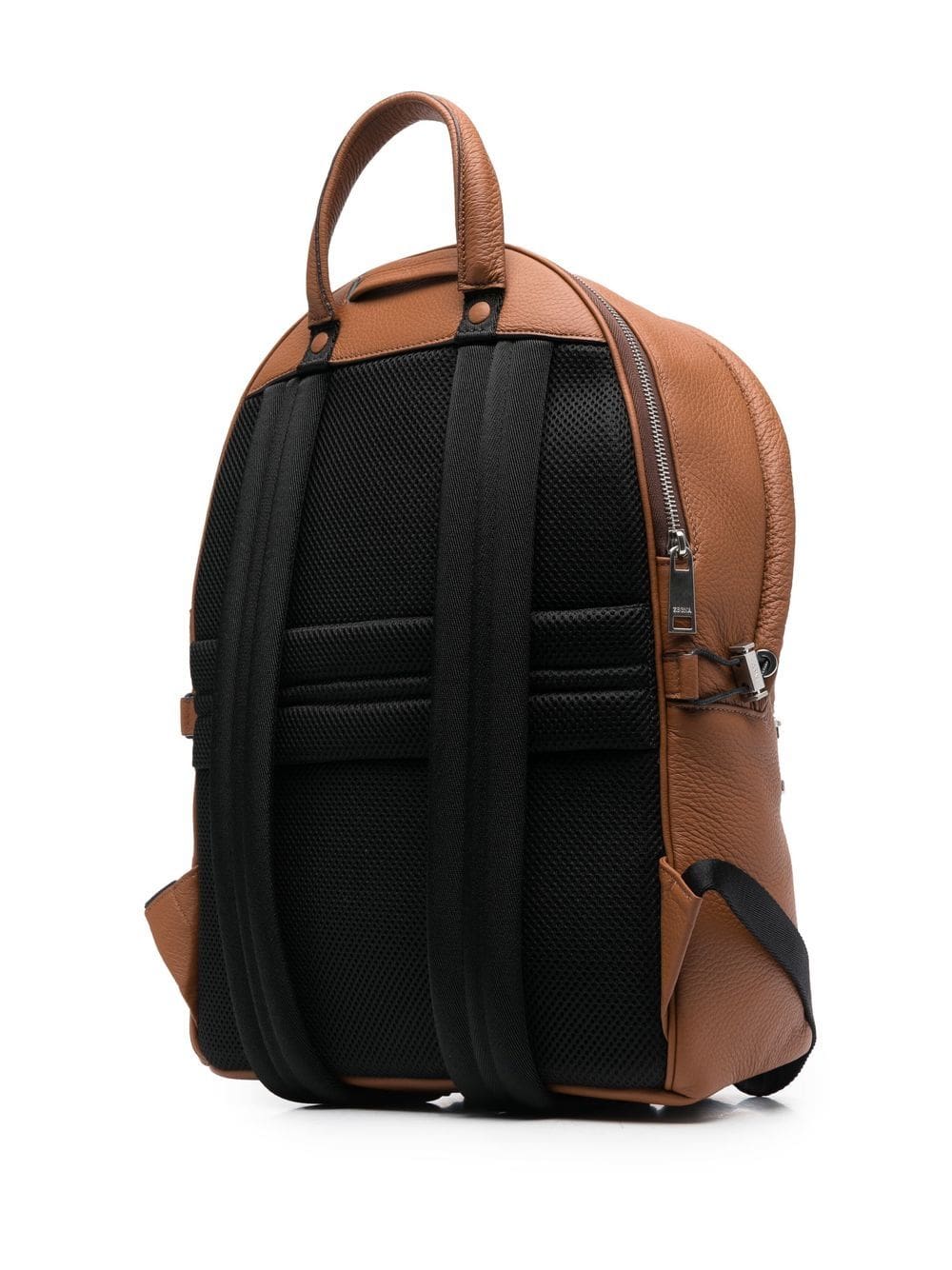 Zegna logo-plaque leather backpack - Image 3