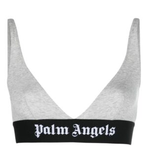 Palm Angels logo-tape triangle bra
