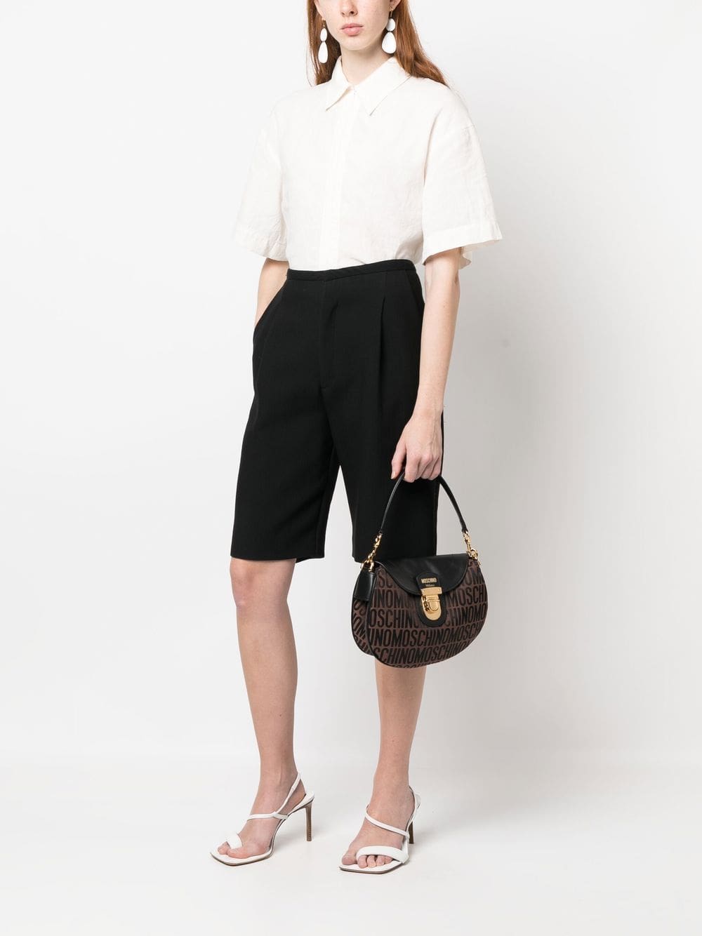 Moschino logo stamp monogram shoulder bag - Image 2