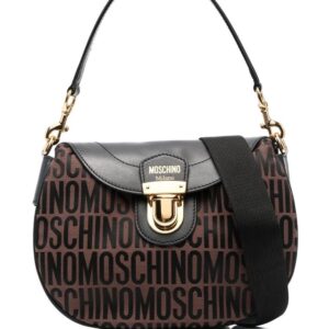 Moschino logo stamp monogram shoulder bag