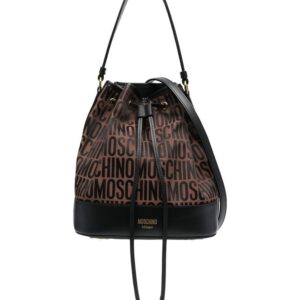 Moschino logo-motif bucket bag