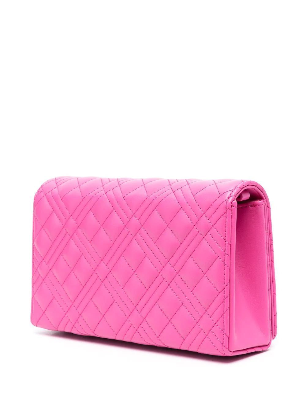Love Moschino logo-plaque quilted shoulder bag - Image 2