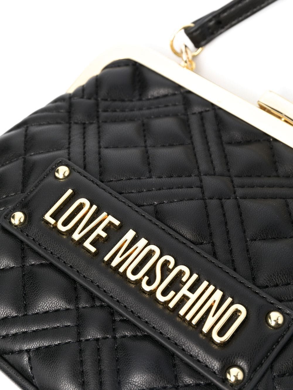 Love Moschino logo-plaque quilted tote bag - Image 3